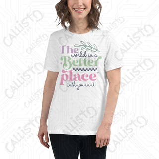 Women’s The World’s a Better Place Relaxed T-Shirt - White / S