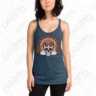 Women’s Today Is A Good Day To Try Racerback Tank - Indigo / XS