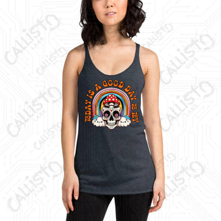 Women’s Today Is A Good Day To Try Racerback Tank - Vintage Navy / XS