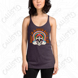 Women’s Today Is A Good Day To Try Racerback Tank - Vintage Purple / XS