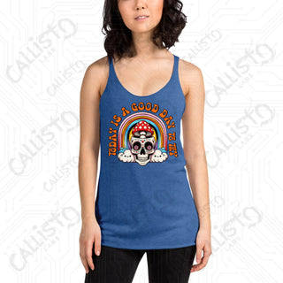 Women’s Today Is A Good Day To Try Racerback Tank - Vintage Royal / XS