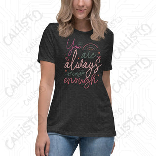 Women’s You Are Always Enough Relaxed T-Shirt - Dark Grey Heather / S