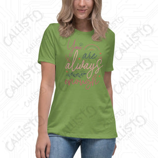 Women’s You Are Always Enough Relaxed T-Shirt - Leaf / S