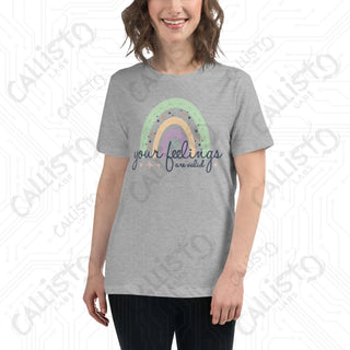 Women’s Your Feelings Are Valid Relaxed T-Shirt - Athletic Heather / S