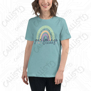 Women’s Your Feelings Are Valid Relaxed T-Shirt - Heather Blue Lagoon / S