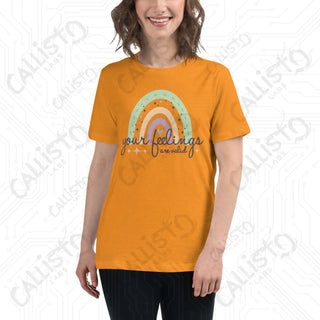 Women’s Your Feelings Are Valid Relaxed T-Shirt - Heather Marmalade / S