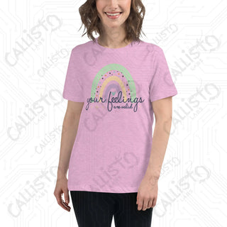 Women’s Your Feelings Are Valid Relaxed T-Shirt - Heather Prism Lilac / S