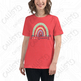 Women’s Your Feelings Are Valid Relaxed T-Shirt - Heather Red / S