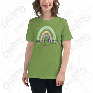 Women’s Your Feelings Are Valid Relaxed T-Shirt - Leaf / S