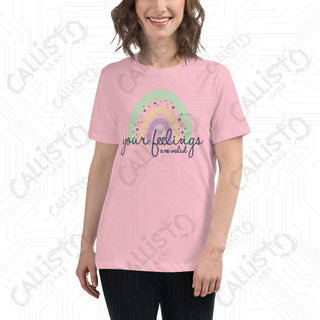 Women’s Your Feelings Are Valid Relaxed T-Shirt - Pink / S