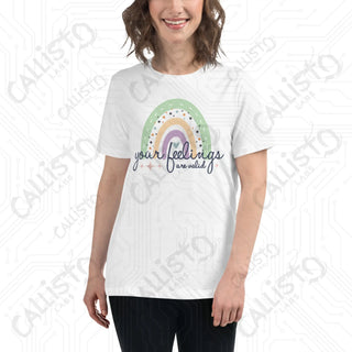 Women’s Your Feelings Are Valid Relaxed T-Shirt - White / S